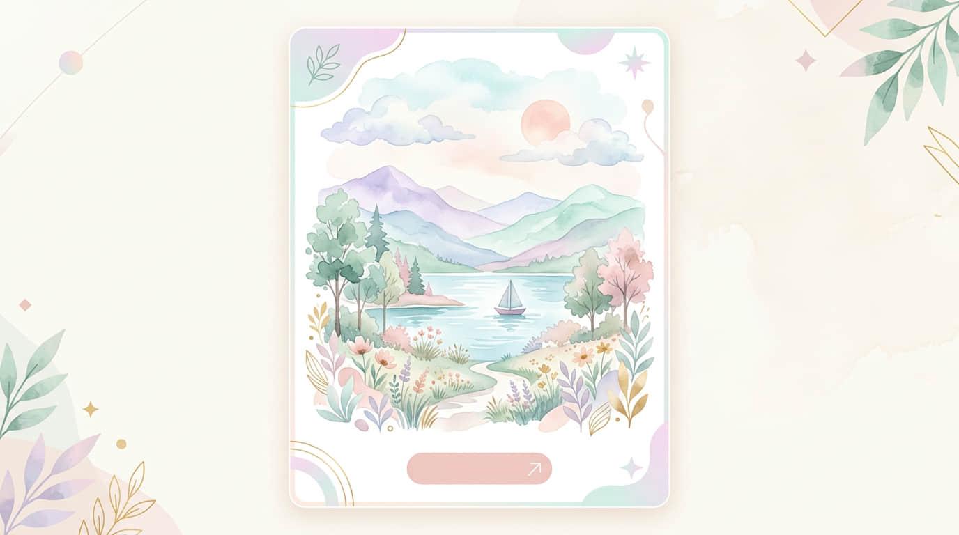 Soft watercolor landscape