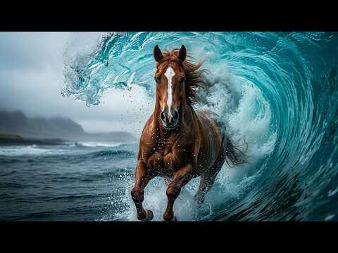 Horses in the Ocean / Лошади в океане (ГЛОРИЯ) — AI Cinematic Music Video