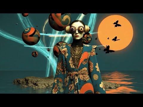 AI Animated Surreal Scenes in Teal and Red