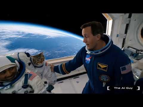 Space cat rescues astronauts from the ISS