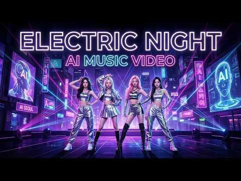 AI-Generated Music Video: Nova - Electric Night (Cyberpunk K-Pop Style)
