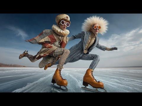 Retro-Futuristic AI Cinematic Video -Ice Skating: VE03 Animation + Suno