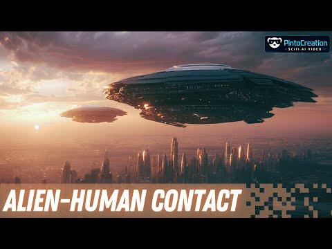 Peaceful Alien-Human Contact (AI-Generated Sci-Fi Short)