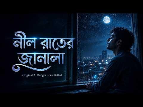 নীল রাতের জানালা: Neel Rater Janala: Original AI Bangla Rock Ballad Song 2026: Bengali Music