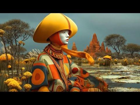 Surreal scenes in Orange and yellow - slow Motion High