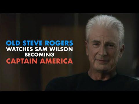 OLD STEVE ROGERS WATCHES SAM WILSON BECOMING CAPTAIN AMERICA