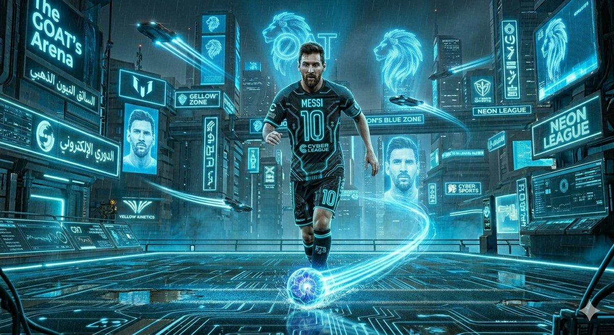Preview ng prompt: Cyberpunk Futuristic Soccer Scene