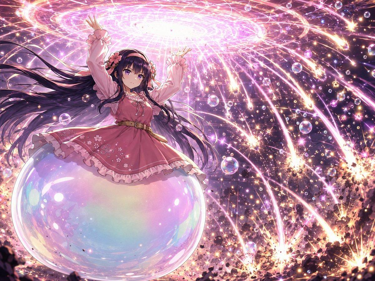 Promptforhåndsvisning: Magical Girl Starstorm on Bubble