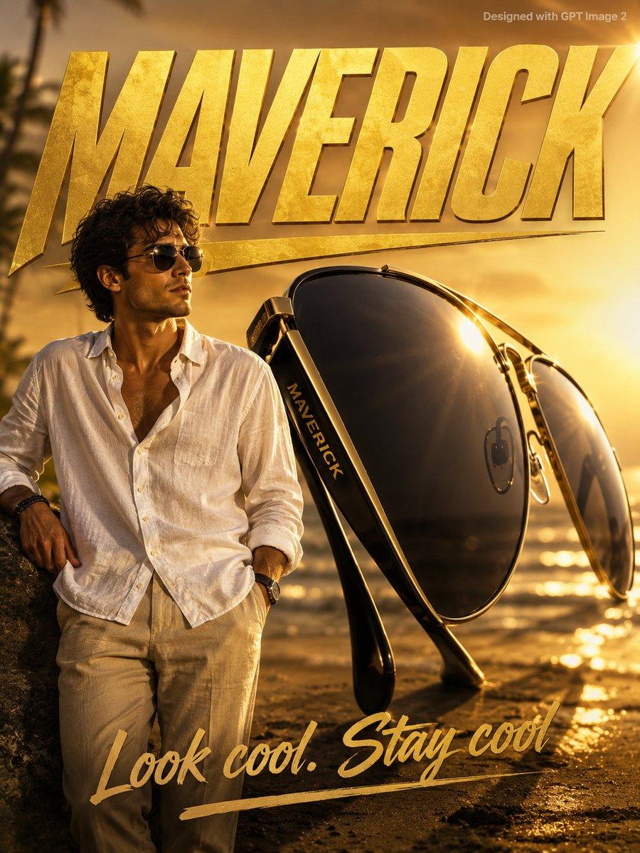 プロンプトのプレビュー: Maverick Aviator ライフスタイルポスター