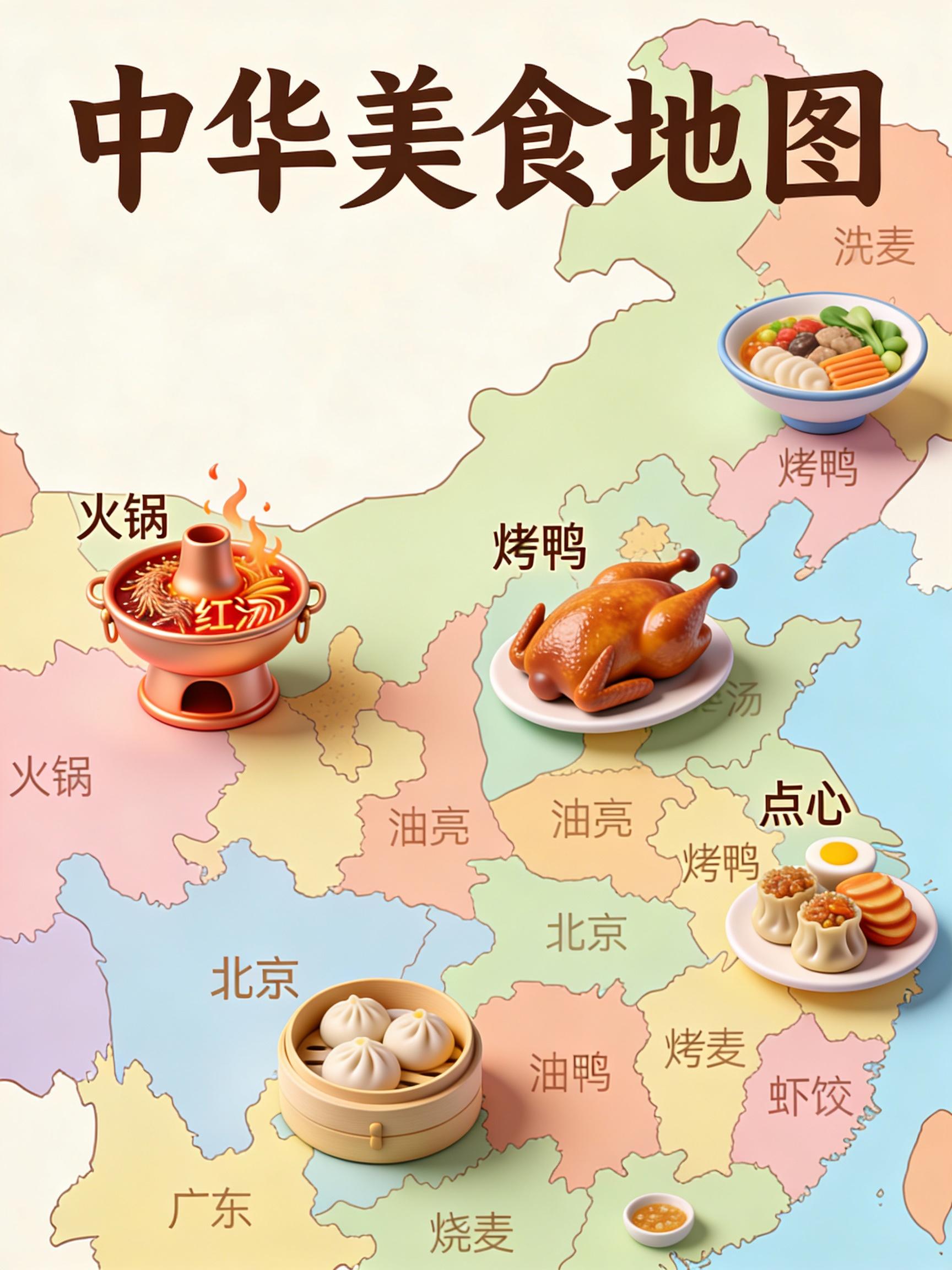 Prompt preview: Chinese Food Map Infographic Poster