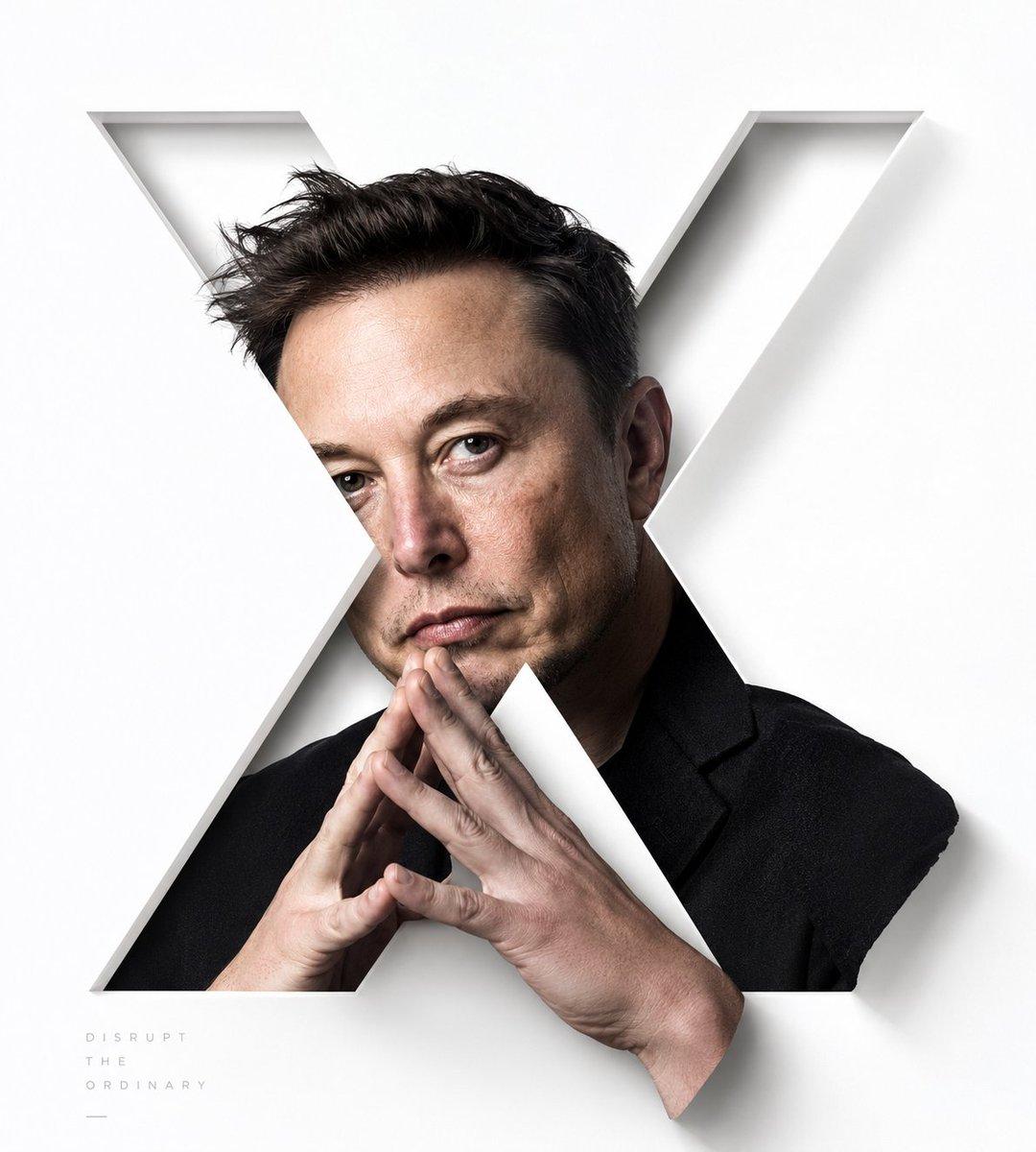 提示词预览: X 型负空间肖像