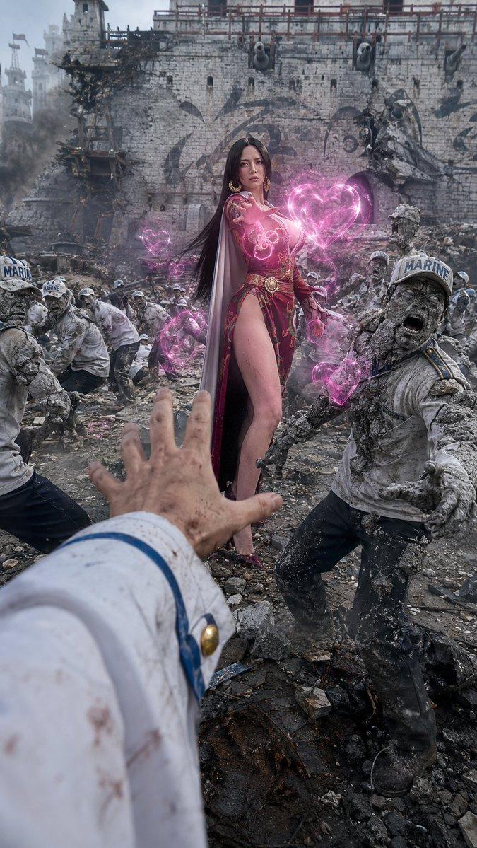 プロンプトのプレビュー: ワンピース 海軍視点(POV)写真