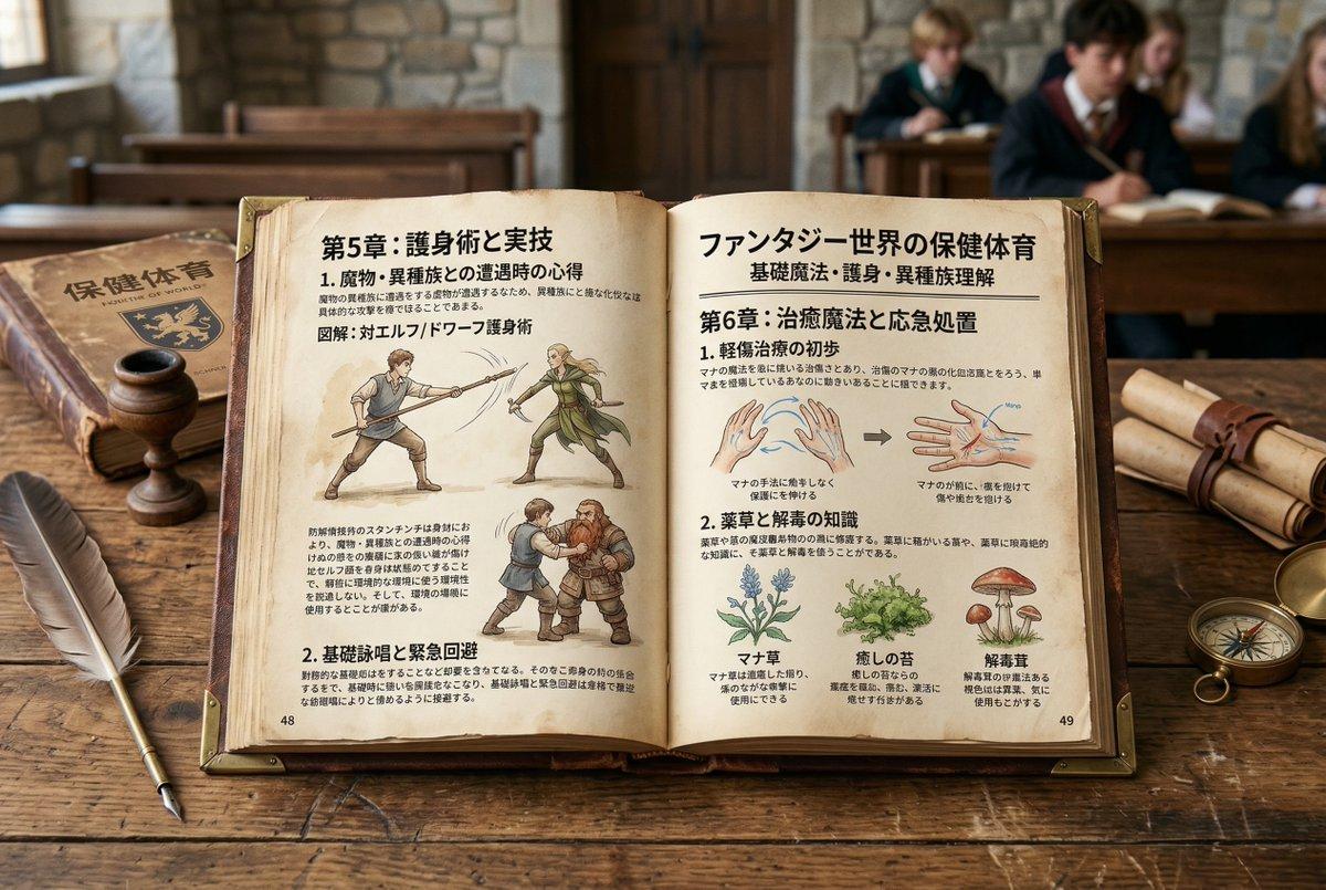 プロンプトのプレビュー: 架空の教科書ページ生成テンプレート