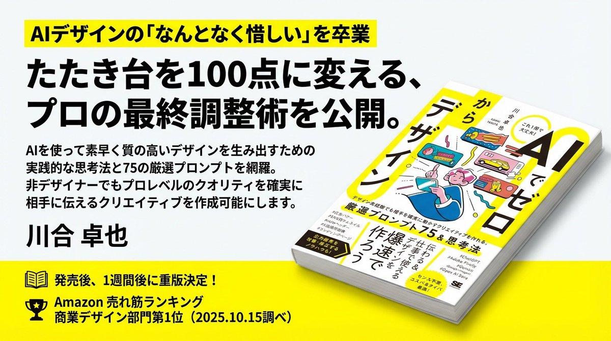 プロンプトのプレビュー: 電車内広告風ブック広告画像