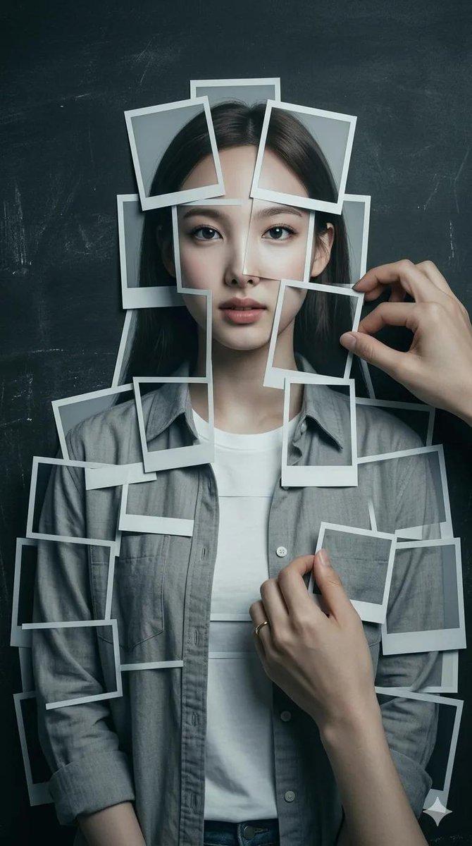 Pré-visualização do prompt: Arte de Figura Humana em Camadas de Impressão Instantânea