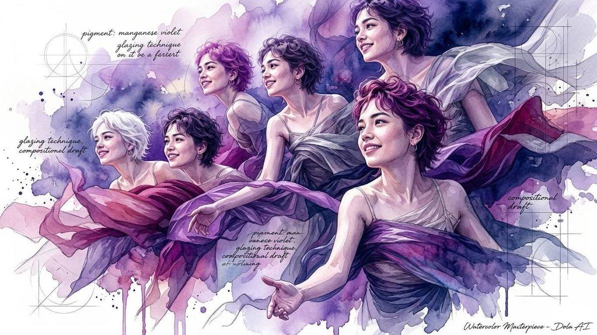 프롬프트 미리보기: 분위기 있는 수채화 AI 일러스트레이션