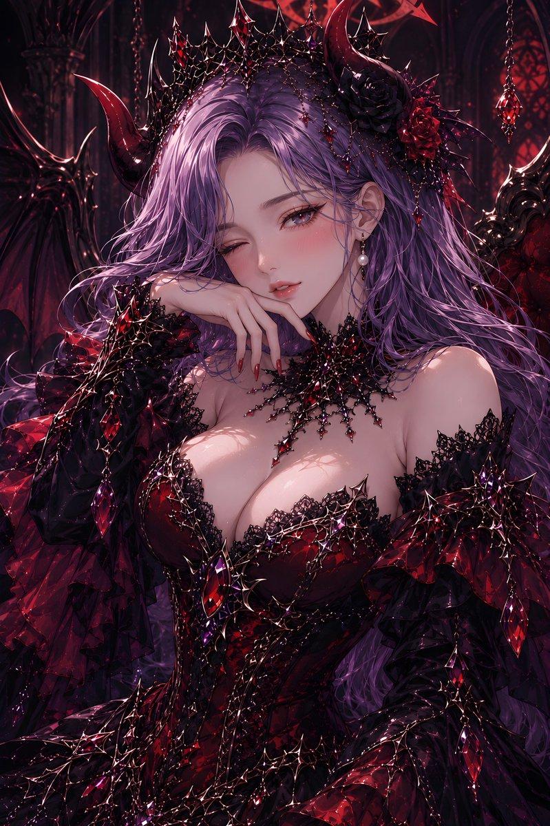 提示词预览: 哥特恶魔女王肖像
