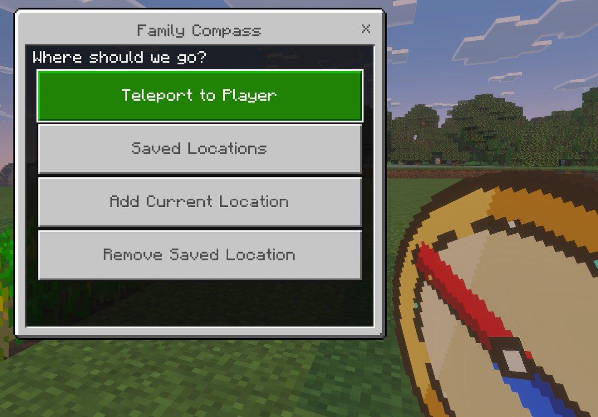 プロンプトのプレビュー: Minecraft ファミリーコンパス UI