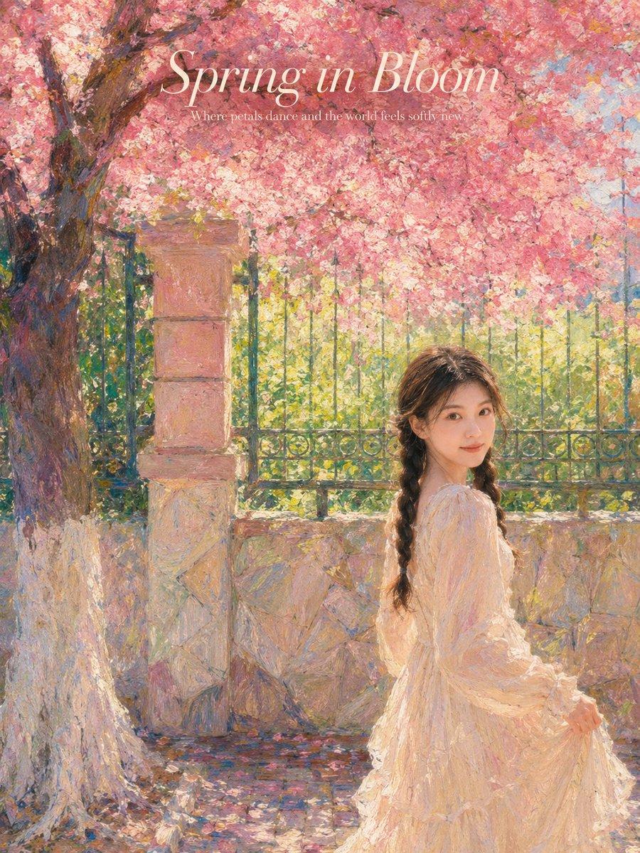 プロンプトのプレビュー: 印象派の春の庭園風油絵