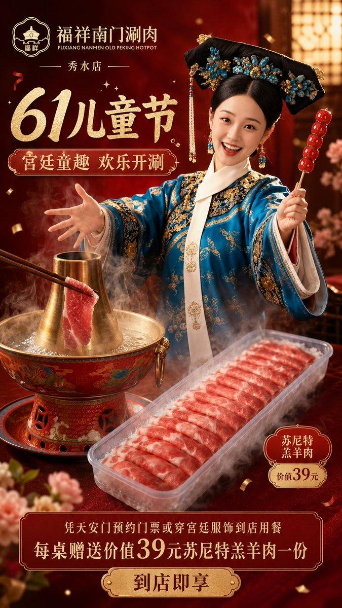 プロンプトのプレビュー: 中華火鍋 こどもの日ポスター