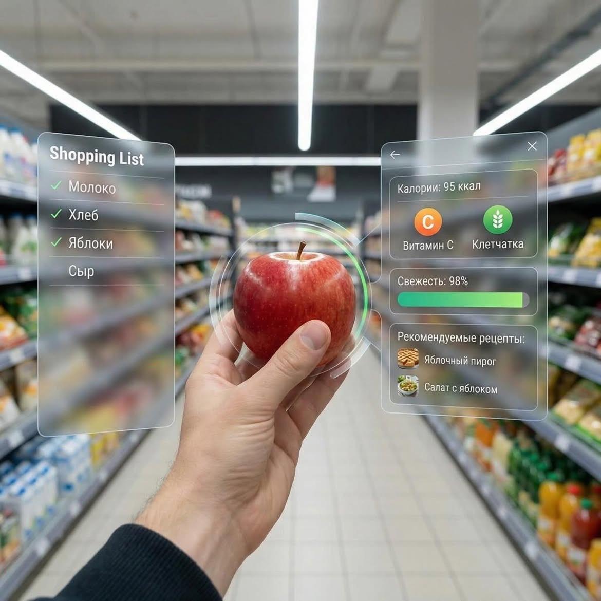 Promptforhåndsvisning: Augmented Reality UI Overlays on Food Items