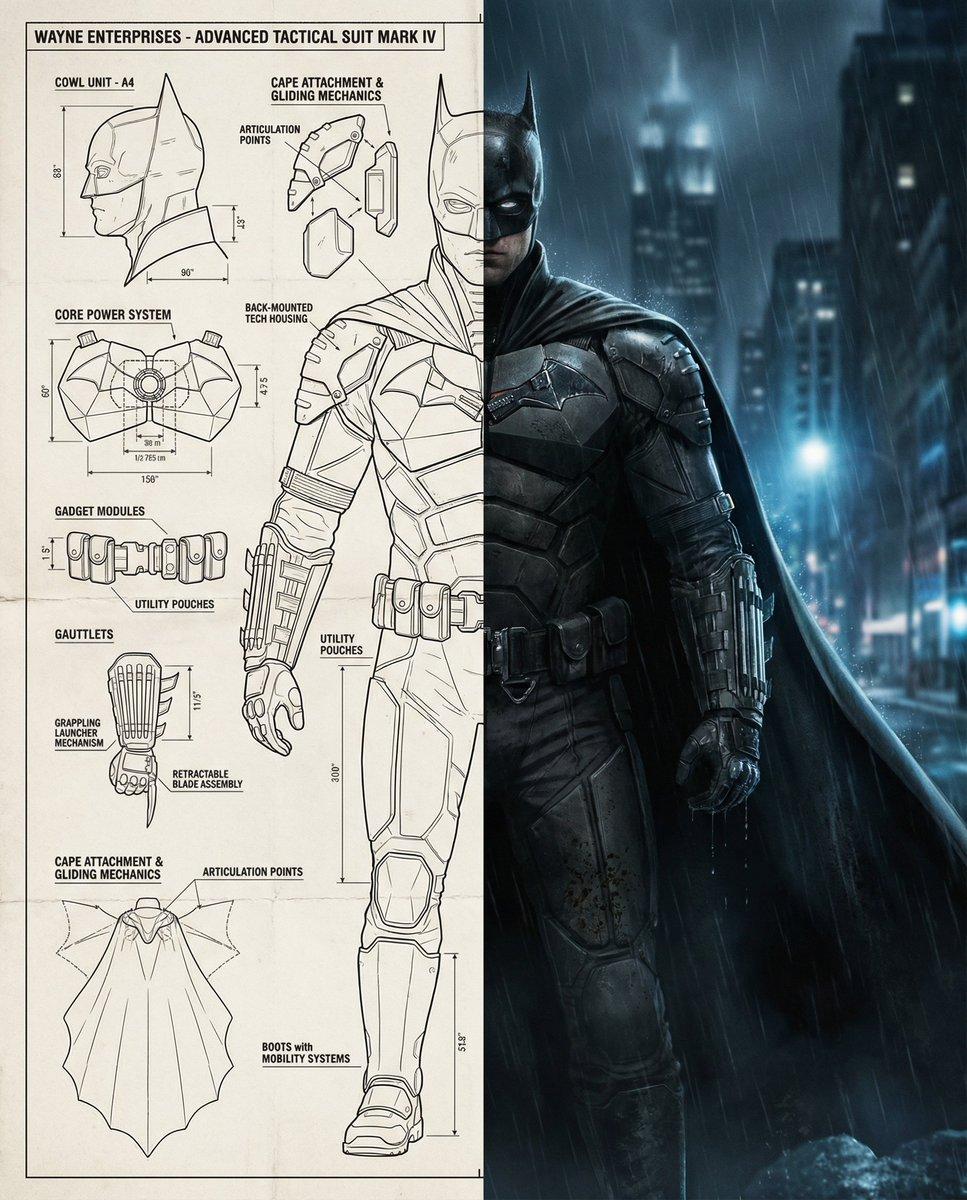 Promptforhåndsvisning: Split-Screen Cinematic Batman Blueprint
