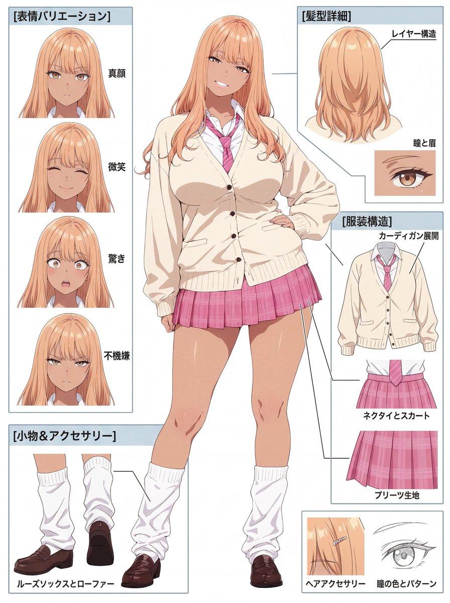 Превью промпта: Anime Character Reference Sheet Prompt (Nano Banana 2)