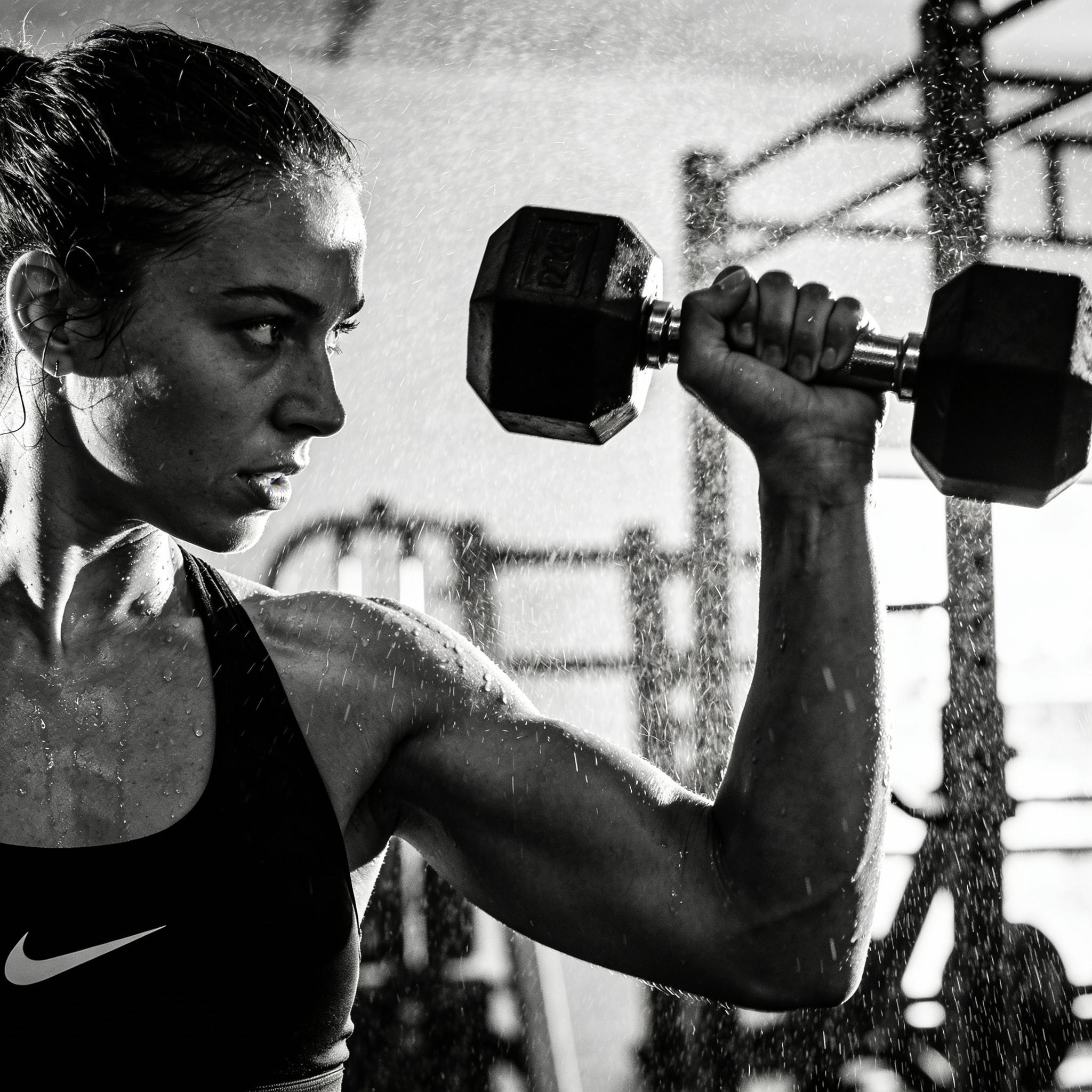 Prompt preview: Intense Workout Monochrome