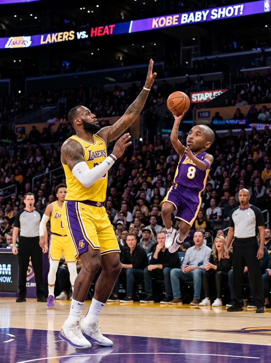 プロンプトのプレビュー: ちびキャラ風 NBA 対決