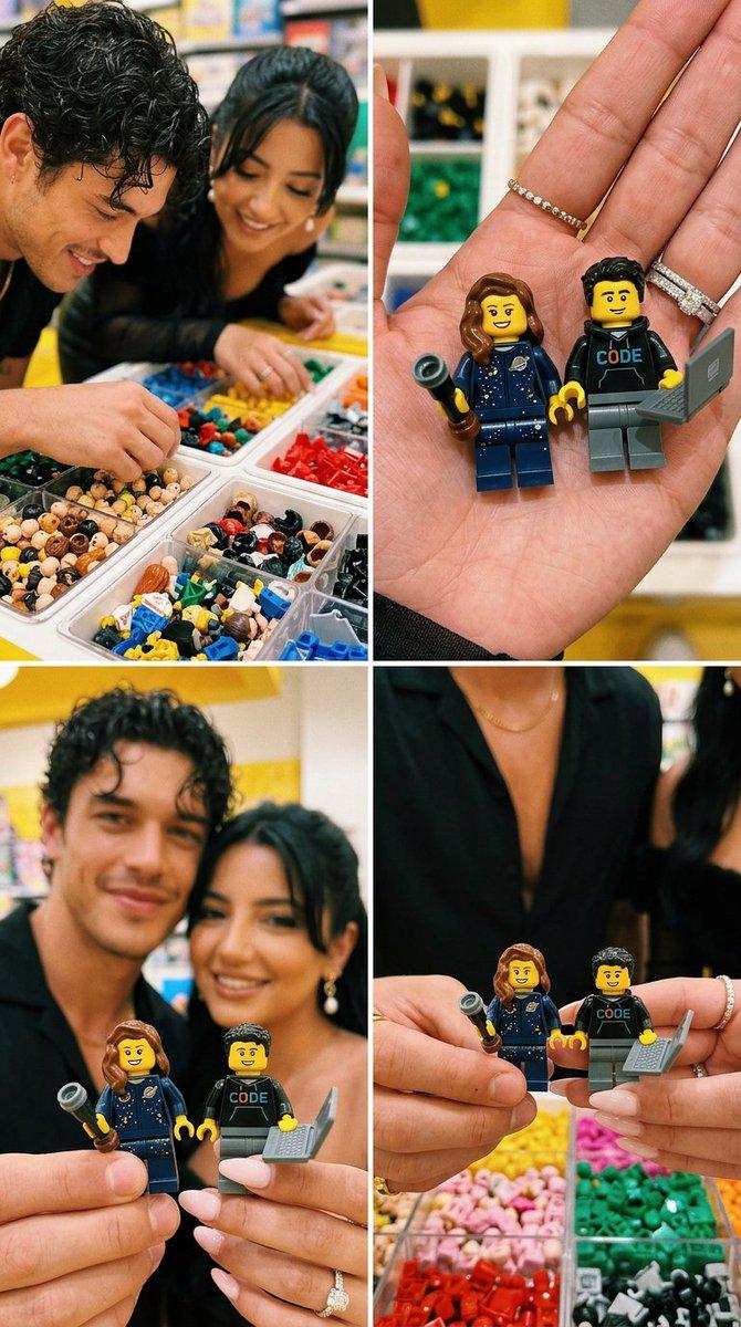Preview ng prompt: LEGO Minifigure Couple Selfie Collage