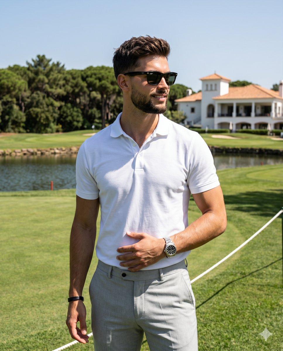 Aperçu du prompt: Portrait sur le fairway d'un terrain de golf de luxe