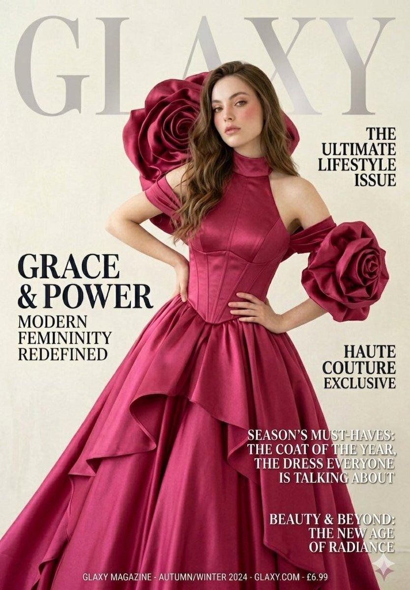 プロンプトのプレビュー: ハイエンドなオートクチュール雑誌の表紙