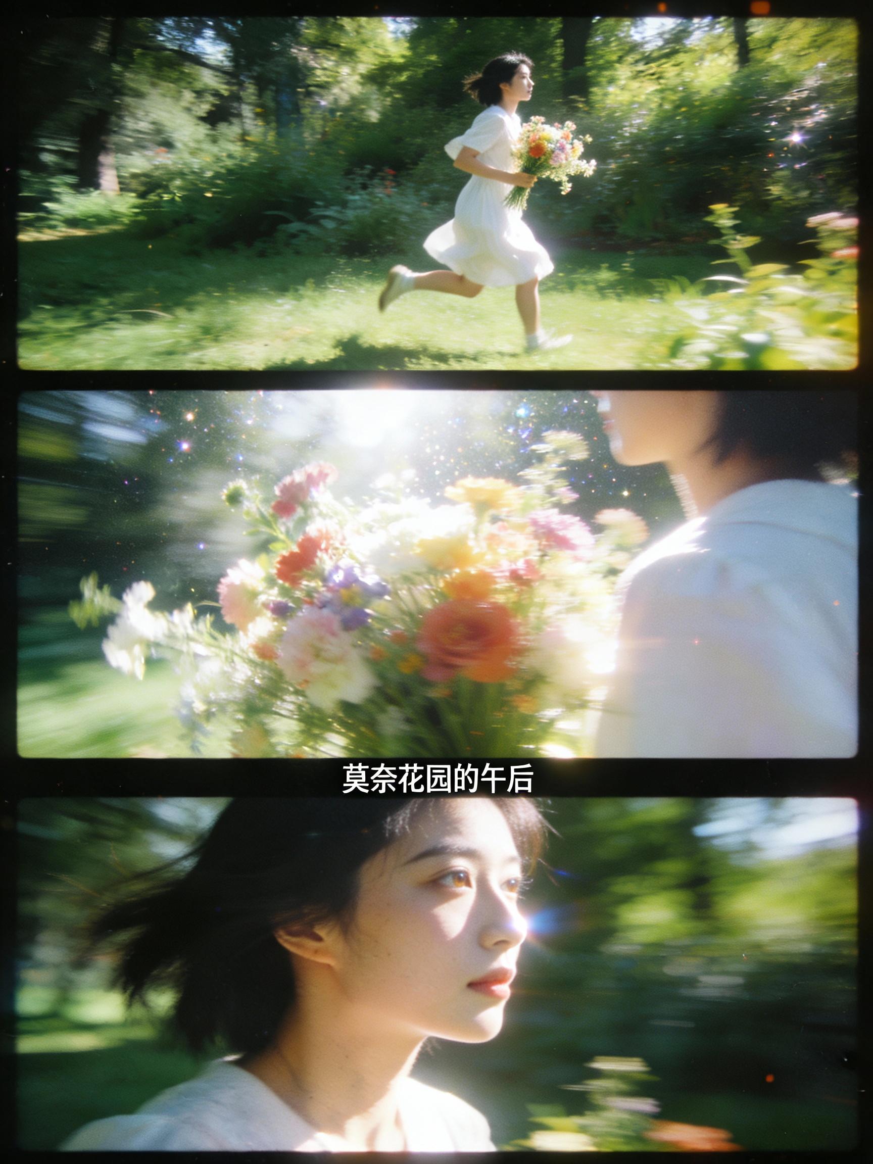 Prompt preview: Three-Panel Film Art Grid