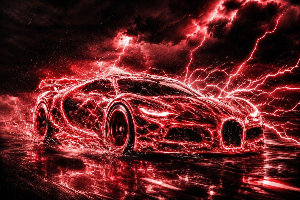 プロンプトのプレビュー: Lightning Bolt Supercar