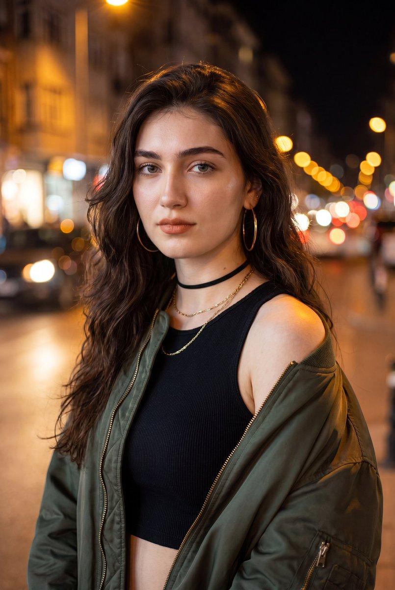Preview ng prompt: Ultra-Realistic Night Street Portrait