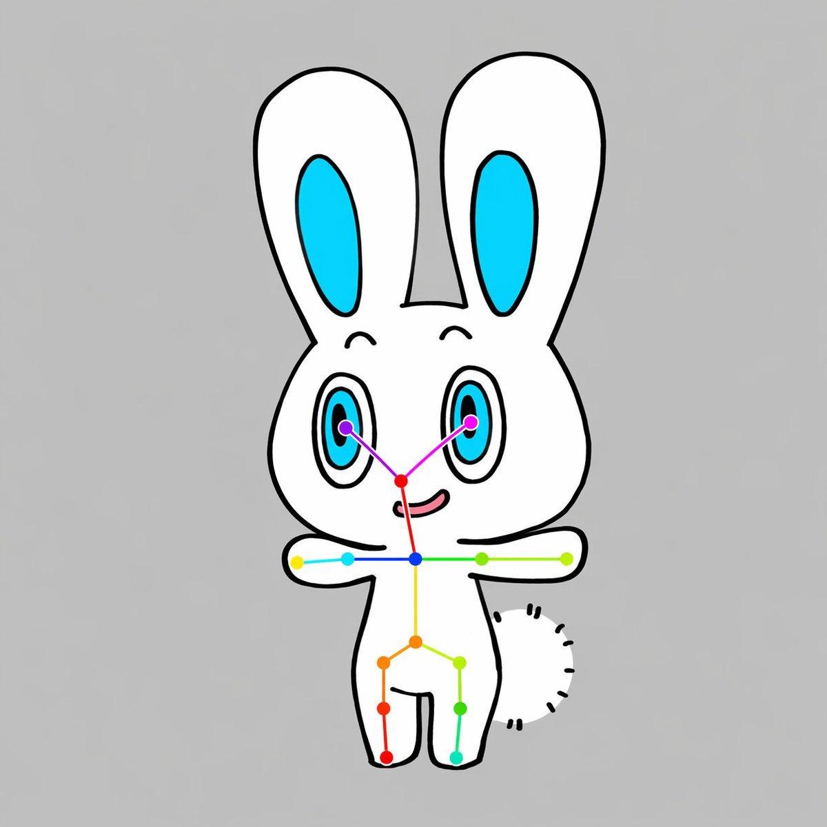 プロンプトのプレビュー: ちびキャラのポーズオーバーレイ