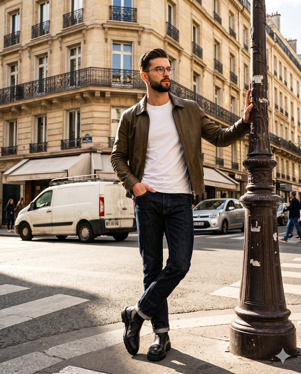 Preview ng prompt: Editorial Parisian Street Style Portrait