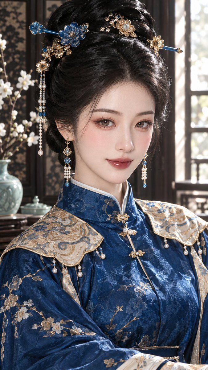 提示词预览: 中国古代贵族女性肖像提示词