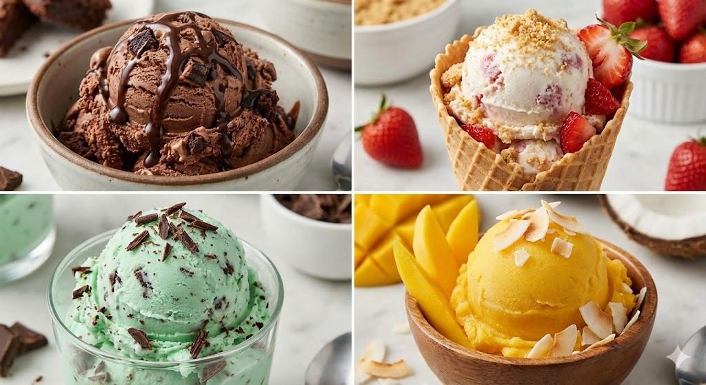 Preview ng prompt: Assorted Ice Cream Flavors Grid