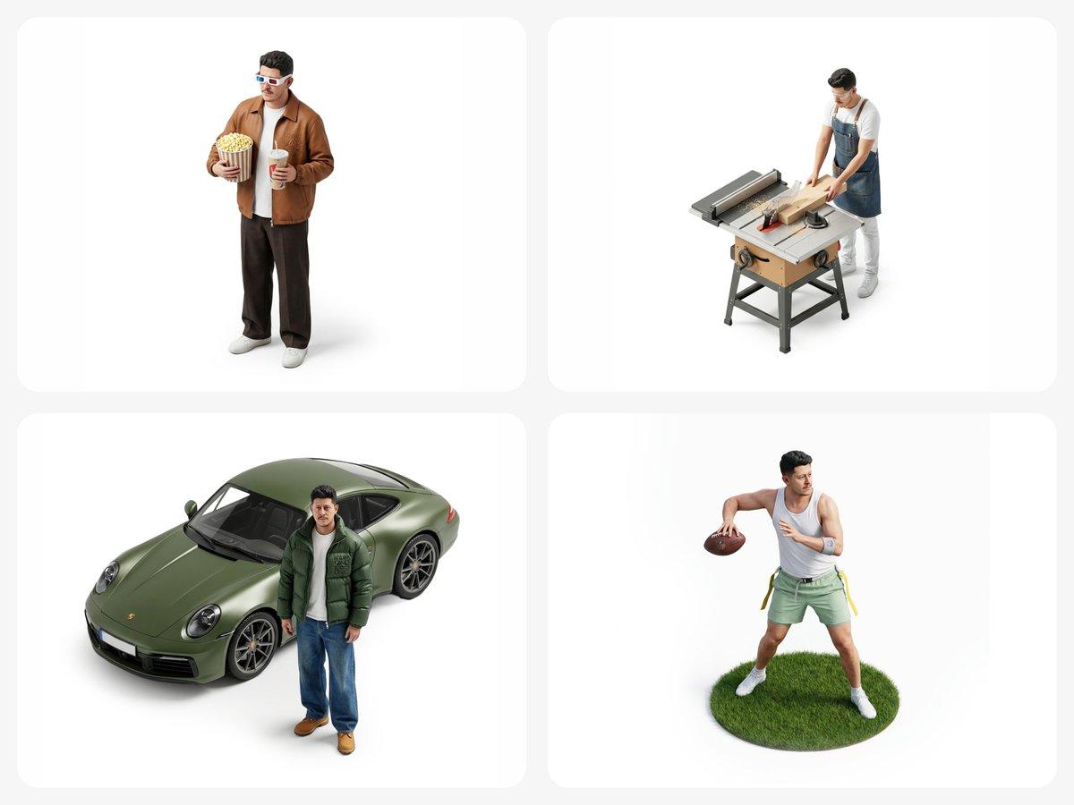 Promptvoorbeeld: Isometric Figurine from Selfie Prompt Template