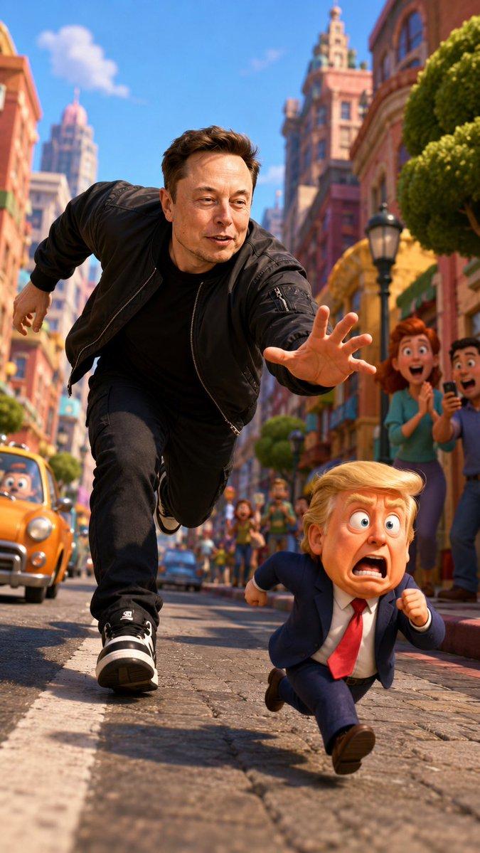 プロンプトのプレビュー: ピクサー風 CGI キャラクターの疾走