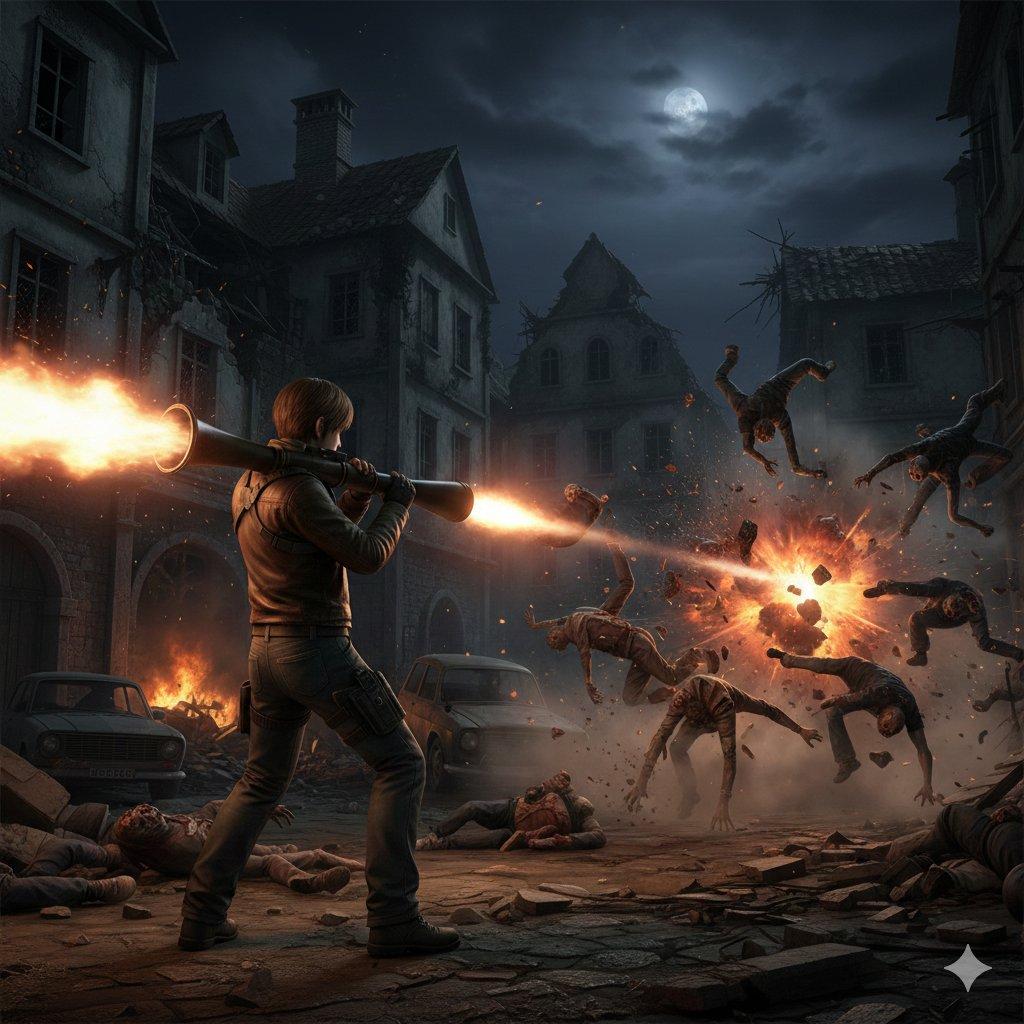 Promptforhåndsvisning: Resident Evil Rocket Launcher Action Scene