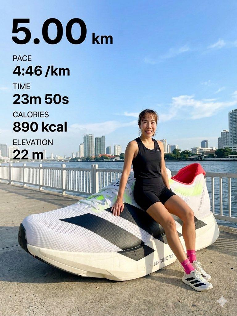 プロンプトのプレビュー: シュールな巨大シューズのスポーツ広告