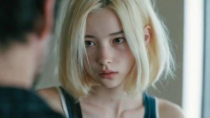 プロンプトのプレビュー: 12-15秒: 眉が緩み、口角が小さく抑えたまま上がる。セリフ言語: 日本語。<Woman> は軽く、ほとんど息のような声で日本語で言う: {……あ、なんで謝るの}。終了状態: かすかに微笑んだまま、…