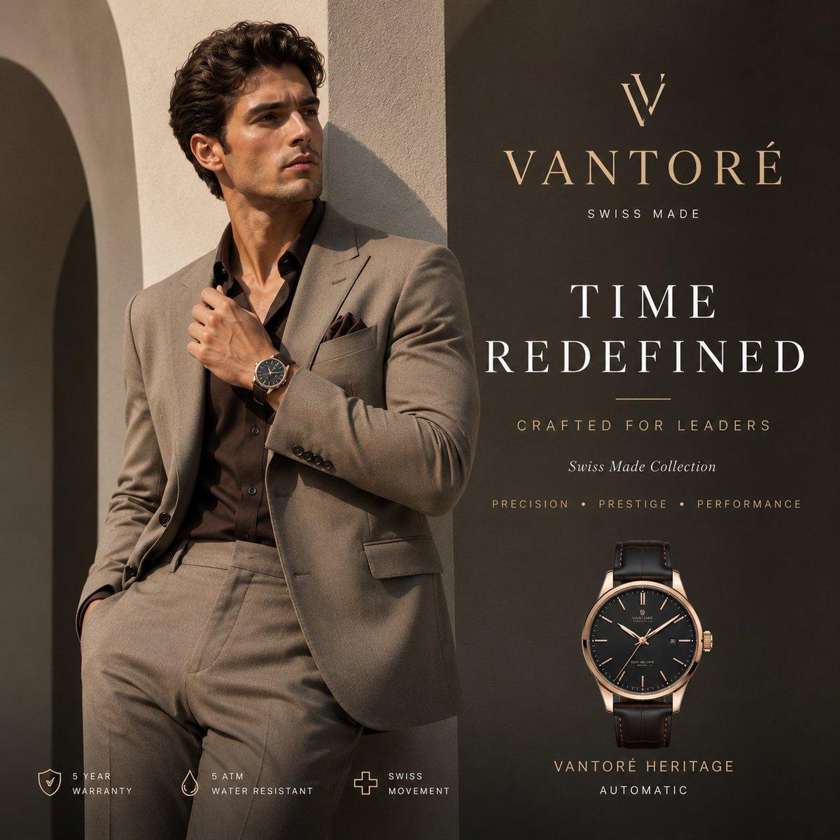 プロンプトのプレビュー: 高級時計 VANTORÉ 広告