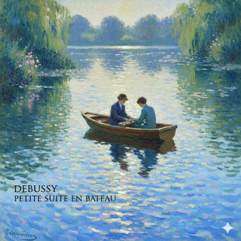 Promptforhåndsvisning: Debussy's 'En Bateau' in Monet Style Prompt