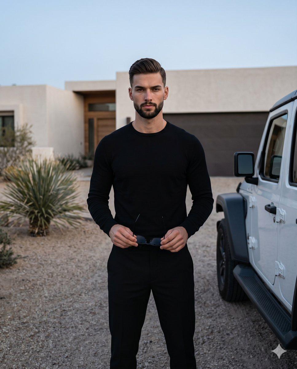 Preview ng prompt: Minimalist Desert Lifestyle Car Portrait