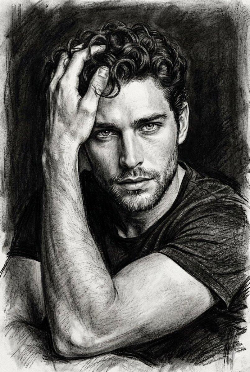 Preview ng prompt: Hyper-Realistic Charcoal Pensive Portrait