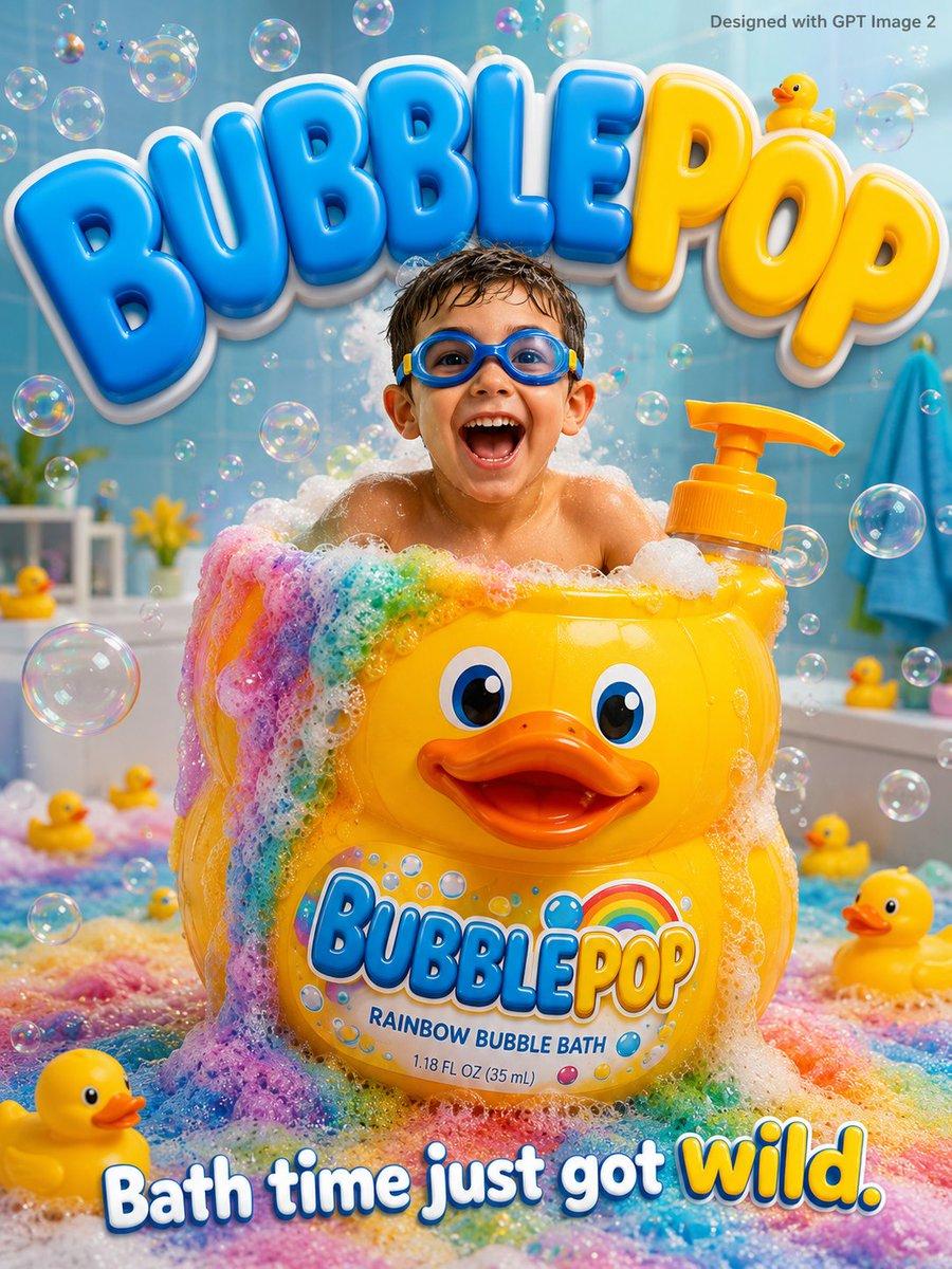 プロンプトのプレビュー: 子供向けバス用品の広告ポスター