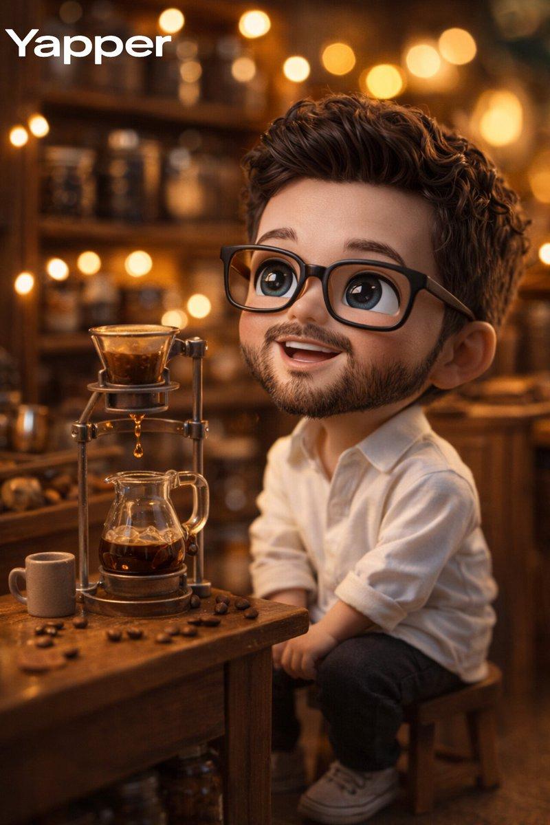 Preview ng prompt: Miniature Diorama Scene in a Vintage Café